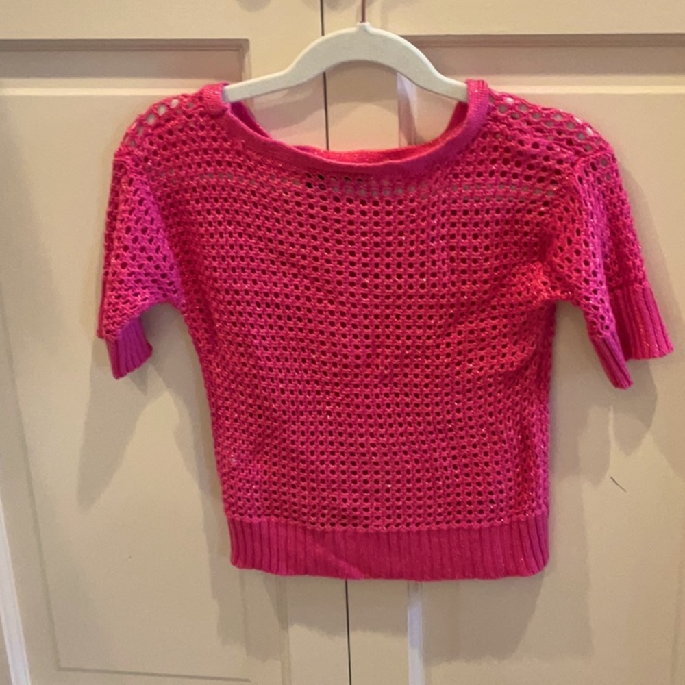 Pink sparkly sweater top